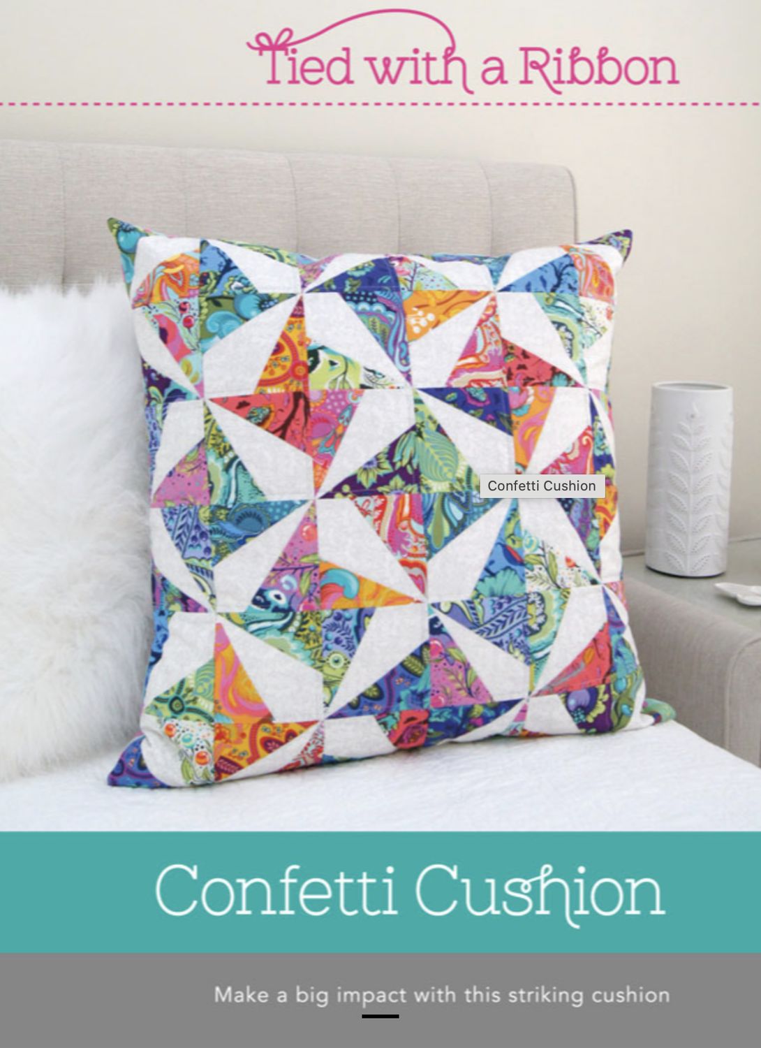 Confetti Cushion Pattern / Tied With a Ribbon