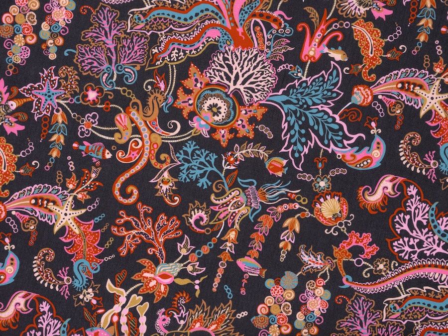 Liberty Tana Lawn - Ocean Deep A - 25cm