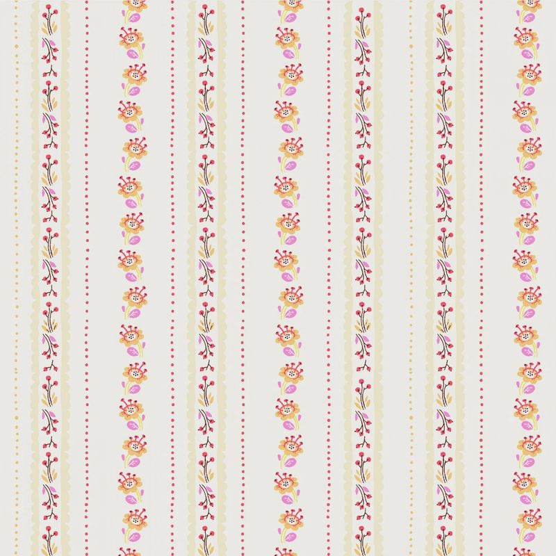 Heather Ross West Hill - Floral Stripe / Lilac - 25cm