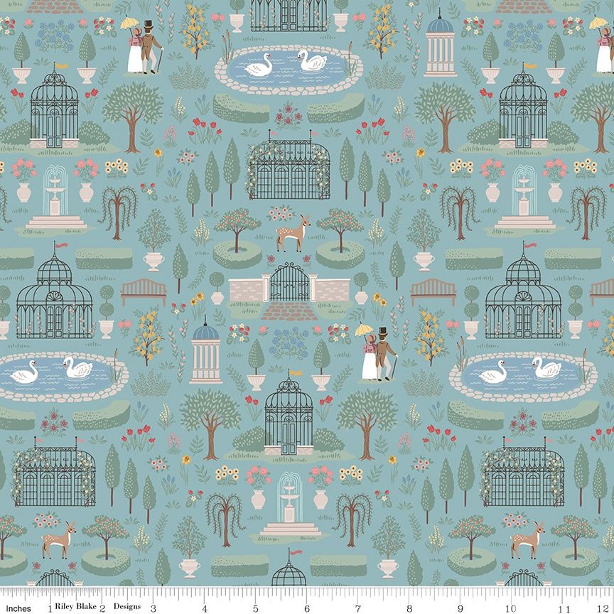 Jane Austen Collection / Emma - Highbury Blue / per 25cm