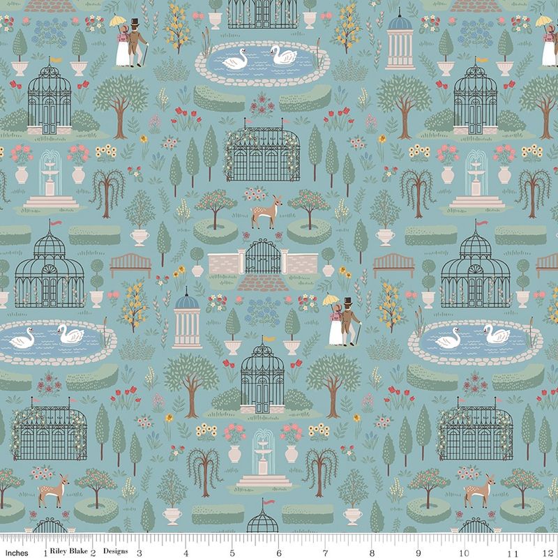 Jane Austen Collection / Emma - Highbury Blue / per 25cm