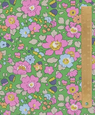 Liberty Tana Lawn - Betsy Meadow B (Green/Pink) - 25cm