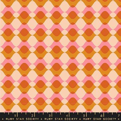 Ruby Star Society Geometry / Ripple - Sorbet / per 25cm