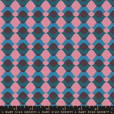 Ruby Star Society Geometry / Ripple - Eggplant / per 25cm