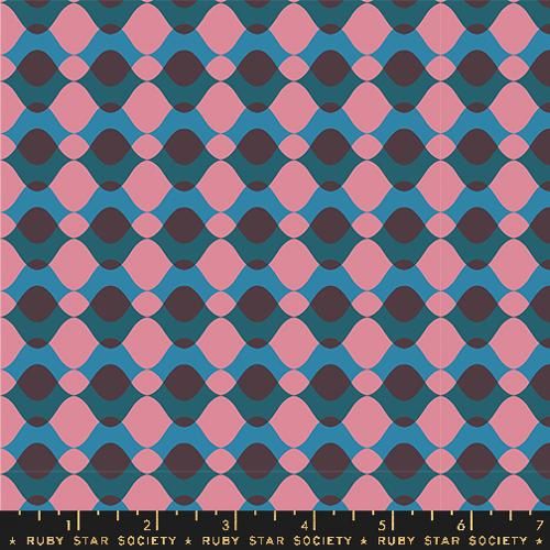 Ruby Star Society Geometry / Ripple - Eggplant / per 25cm