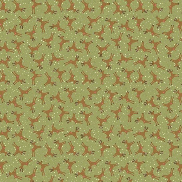 Natalie Bird Pocket Full of Joy / Reindeer Green / Per 25cm