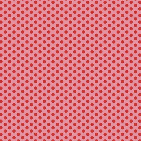 Devonstone Polka-dot / Strawberry / per 25cm