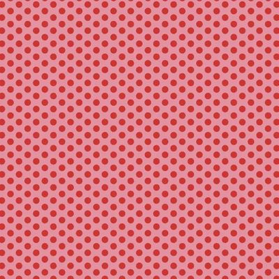 Devonstone Polka-dot / Strawberry / per 25cm