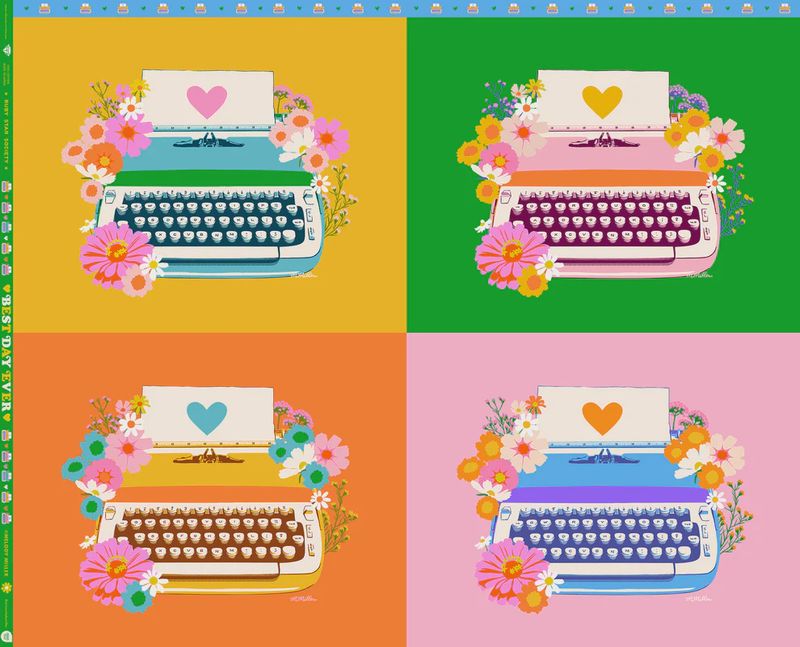 Ruby Star / Best Day Ever / Typewriter Panel / 90cm Panel