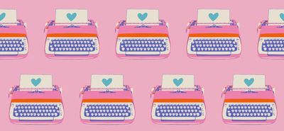 Ruby Star / Best Day Ever / Vintage Typewriter - Pink / 25cm