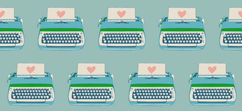 Ruby Star / Best Day Ever / Vintage Typewriter Blue / 25cm