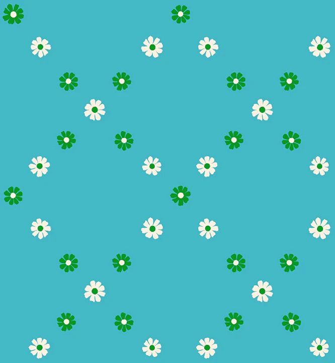 Ruby Star / Best Day Ever / Diamond Flowers - Dark Turquoise / 25cm