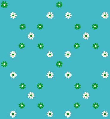 Ruby Star / Best Day Ever / Diamond Flowers - Dark Turquoise / 25cm