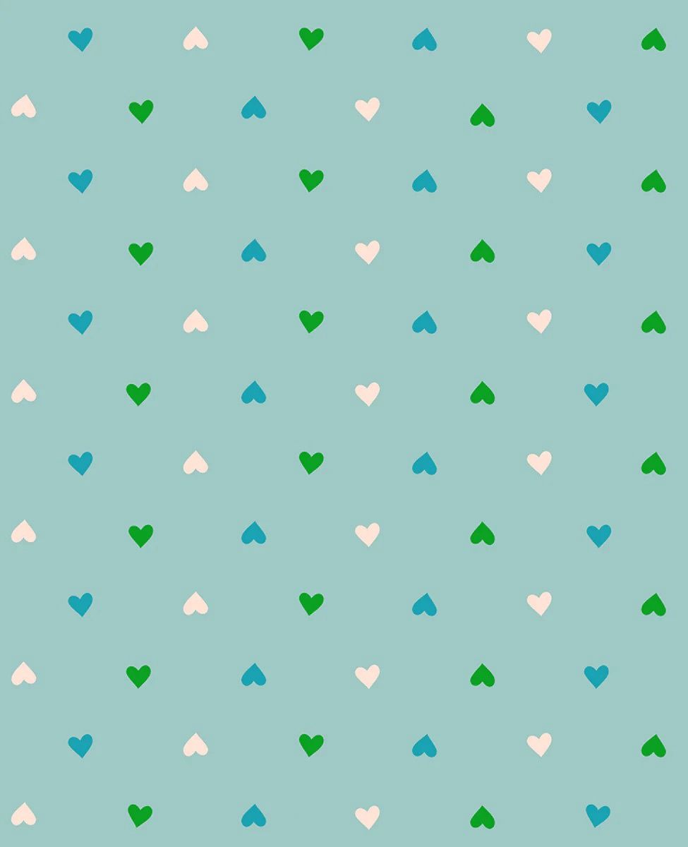 Ruby Star / Best Day Ever / Hearts - Turquoise / 25cm