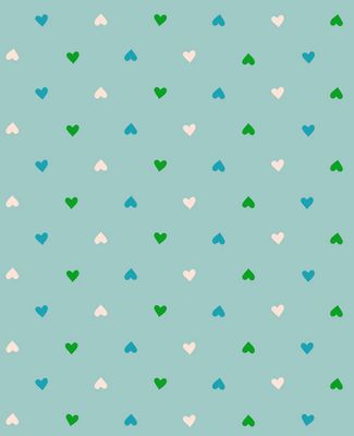 Ruby Star / Best Day Ever / Hearts - Turquoise / 25cm