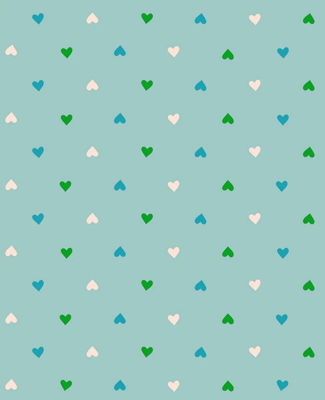 Ruby Star / Best Day Ever / Hearts - Turquoise / 25cm