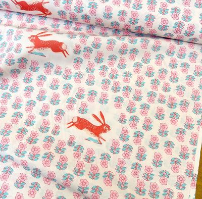 Heather Ross Studio Edit Wideback / Meadow Rabbits / Per 25cm