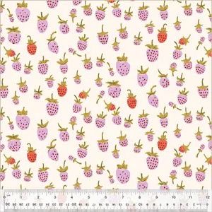 Heather Ross Studio Edit Wideback / Strawberries / Per 25cm