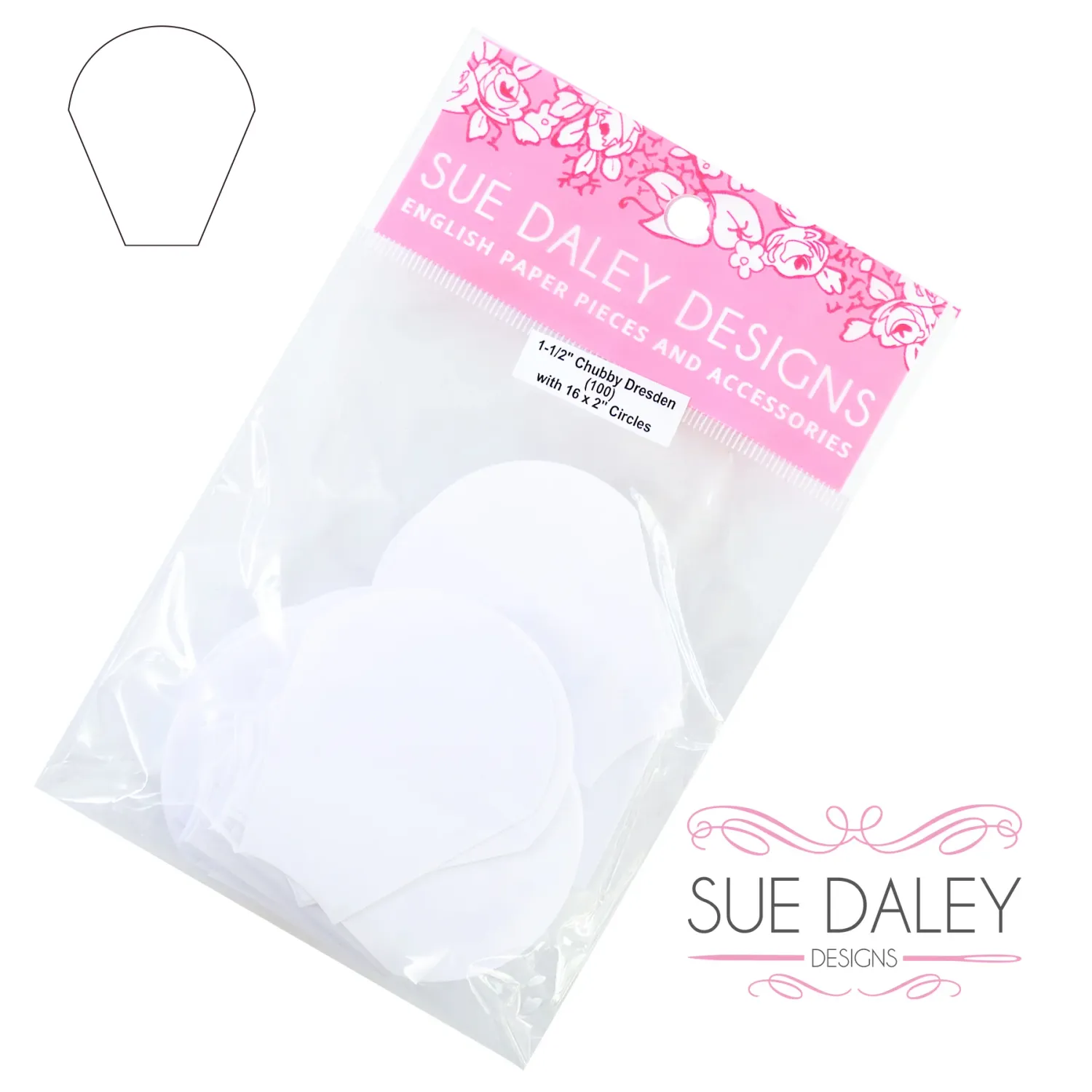 Dresden Chubby Paper Templates / Medium 1.5" x 100qty
