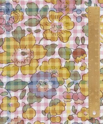 Liberty Tana Lawn - Floral Rebellion / Betsy Check A / 25cm