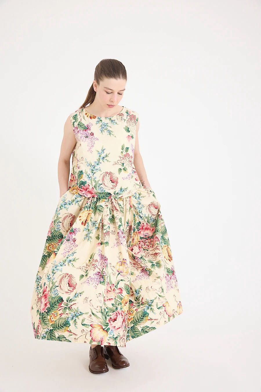 Metta / Anna Top, Print: Bouquet Print