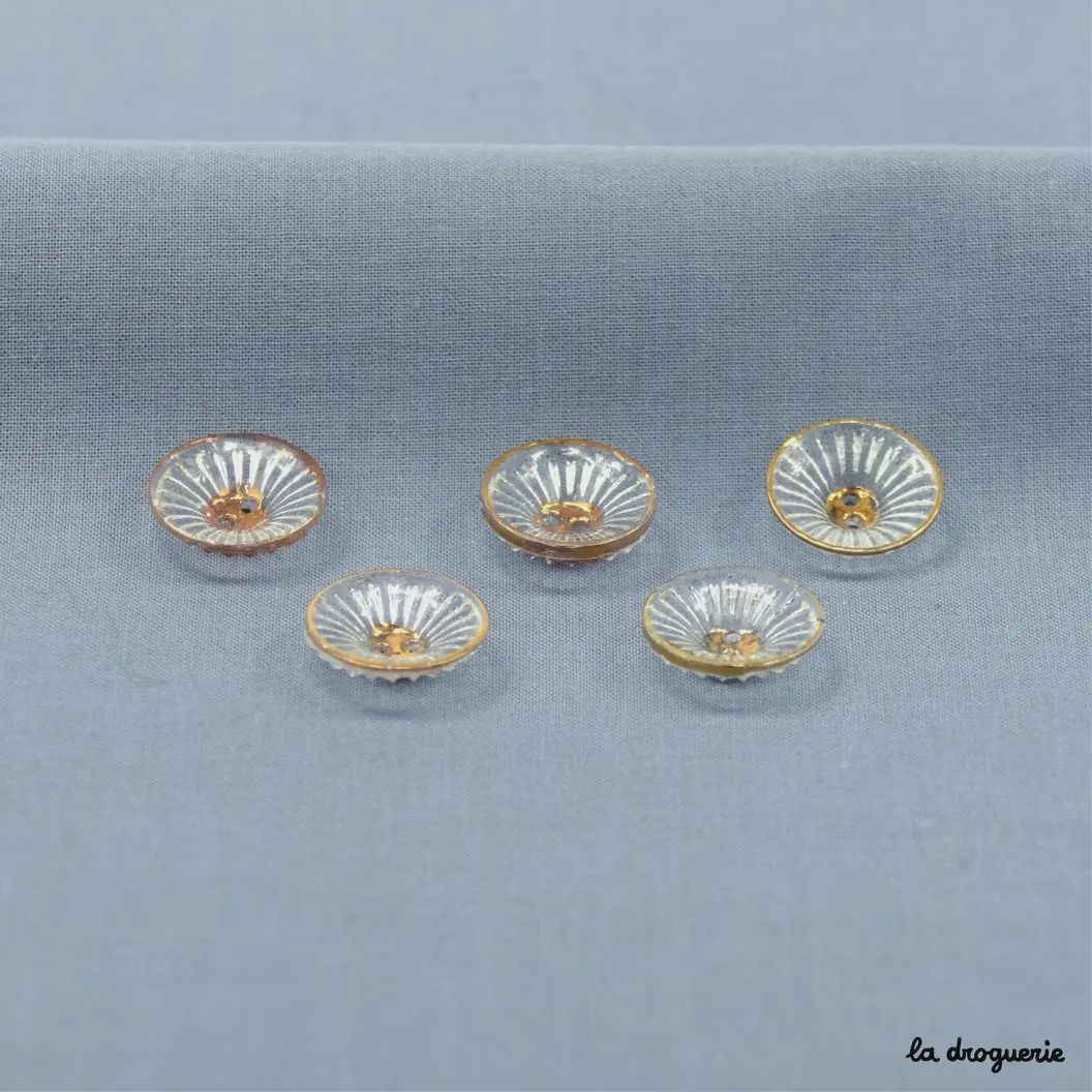 Glass Buttons "Fleurette" 14mm