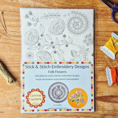 Stick &amp; Stitch Embroidery Designs / Folk Flowers