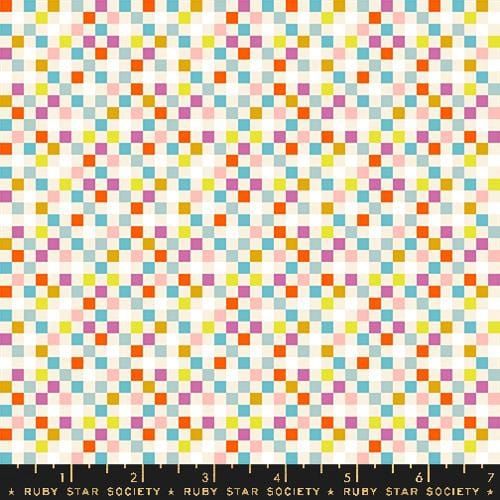 Ruby Star / Washi Plus - Checkmate  / Natural / per 25cm