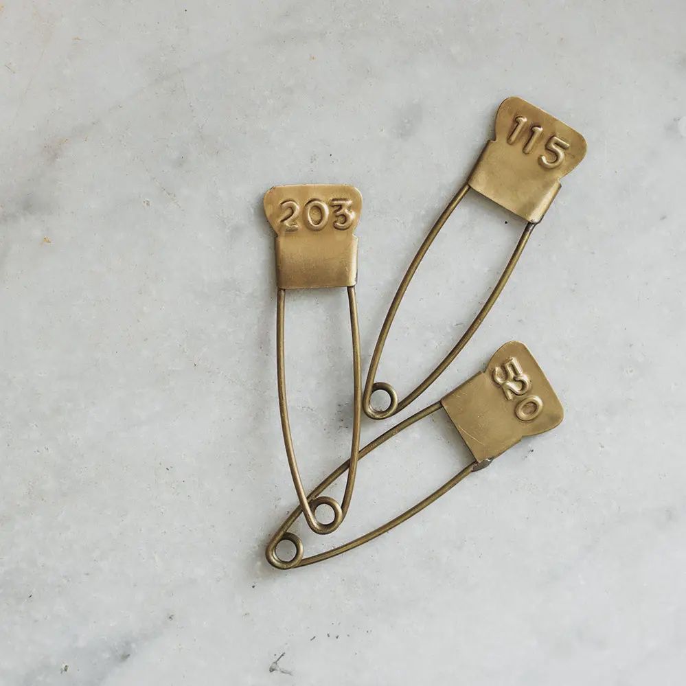 Fog Linen Work / Brass Number Pins