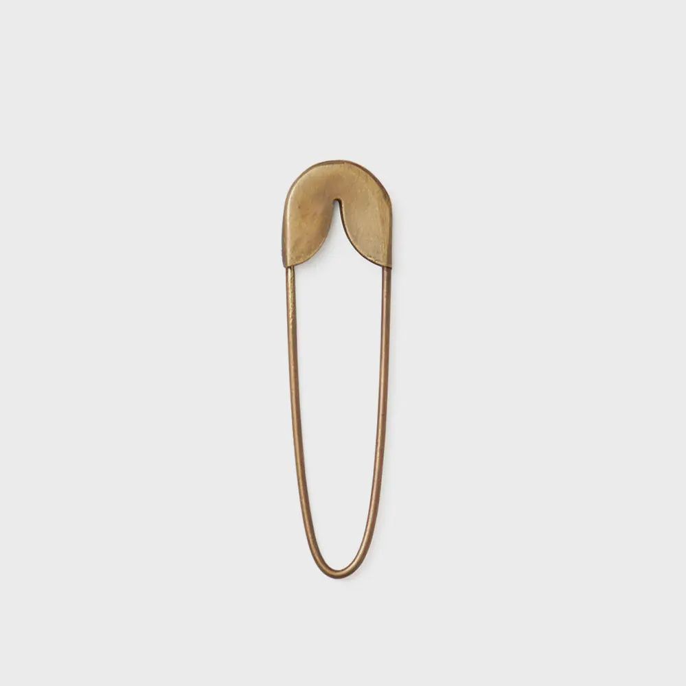 Fog Linen Work / Brass Safety Pin (S)