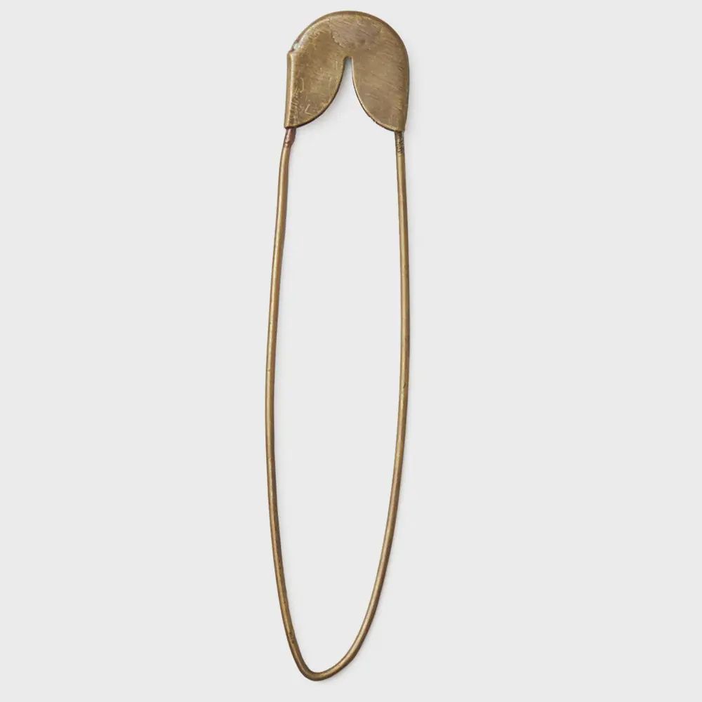Fog Linen Work / Brass Safety Pin (M)