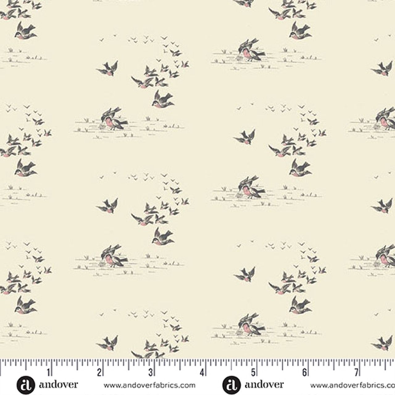 Ayla / Flying Birds - Grain / Per 25cm