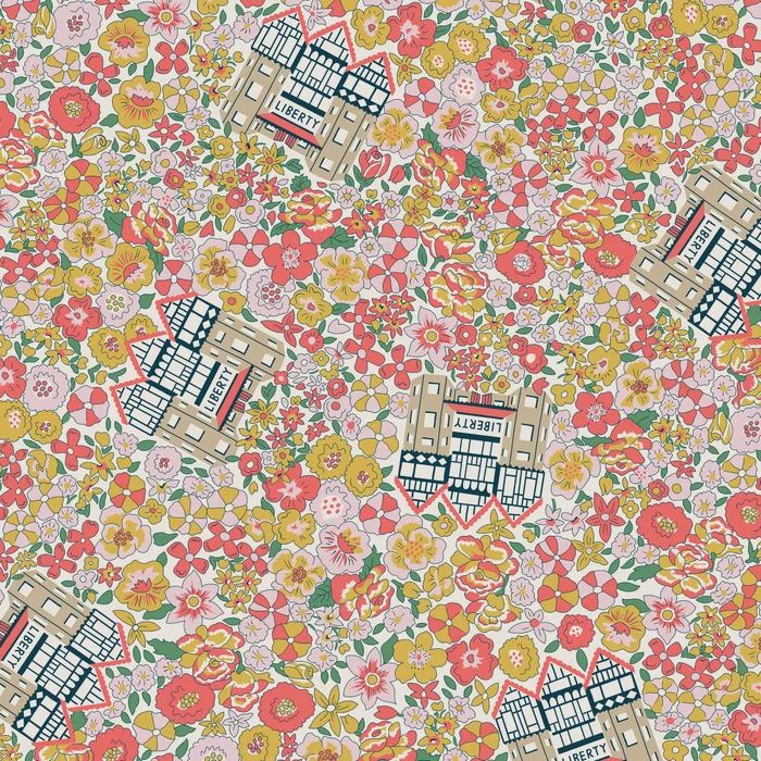 Liberty Lasenby Cotton / Flower Shop C / 25cm
