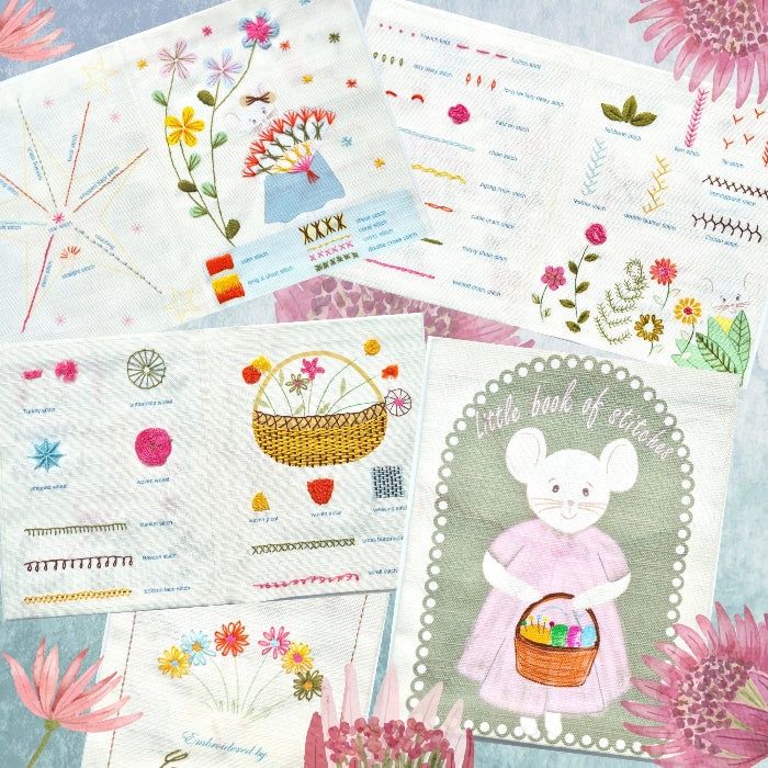 Mouse Embroidery Sampler Book