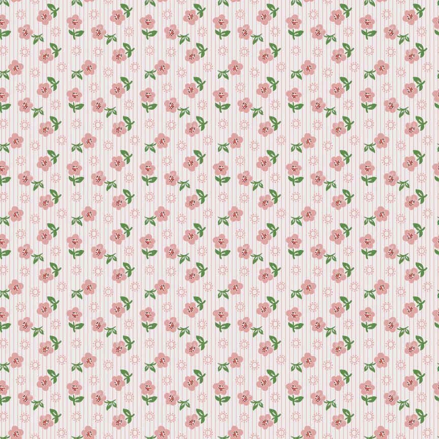 Poppie Cotton Flower Market / Sugar Petals - Pink / 25cm
