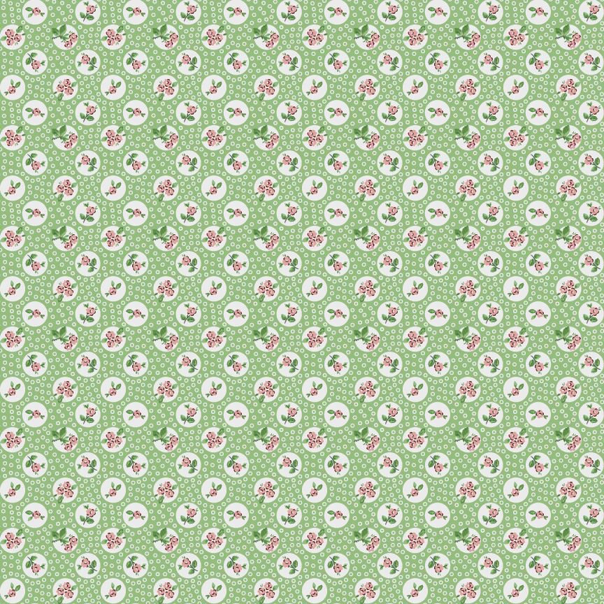 Poppie Cotton Flower Market / Pocket Posies - Green / 25cm