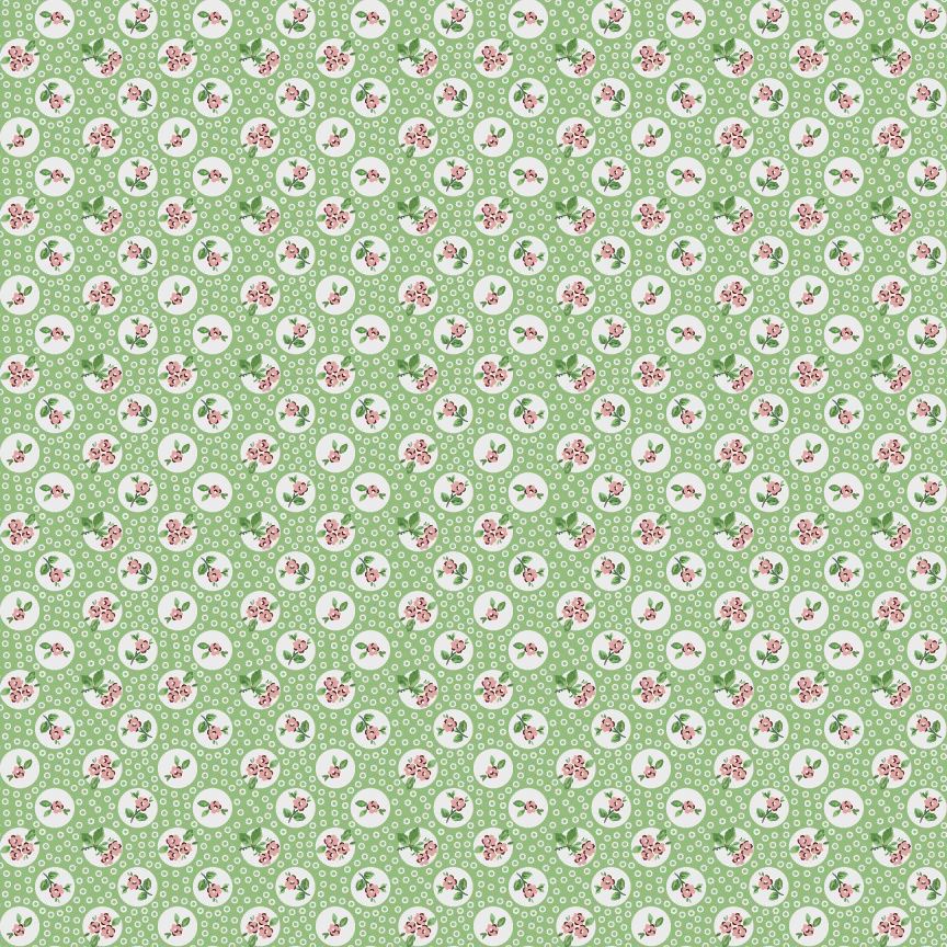 Poppie Cotton Flower Market / Pocket Posies - Green / 25cm