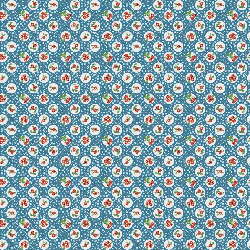 Poppie Cotton Flower Market / Pocket Posies - Blue / 25cm