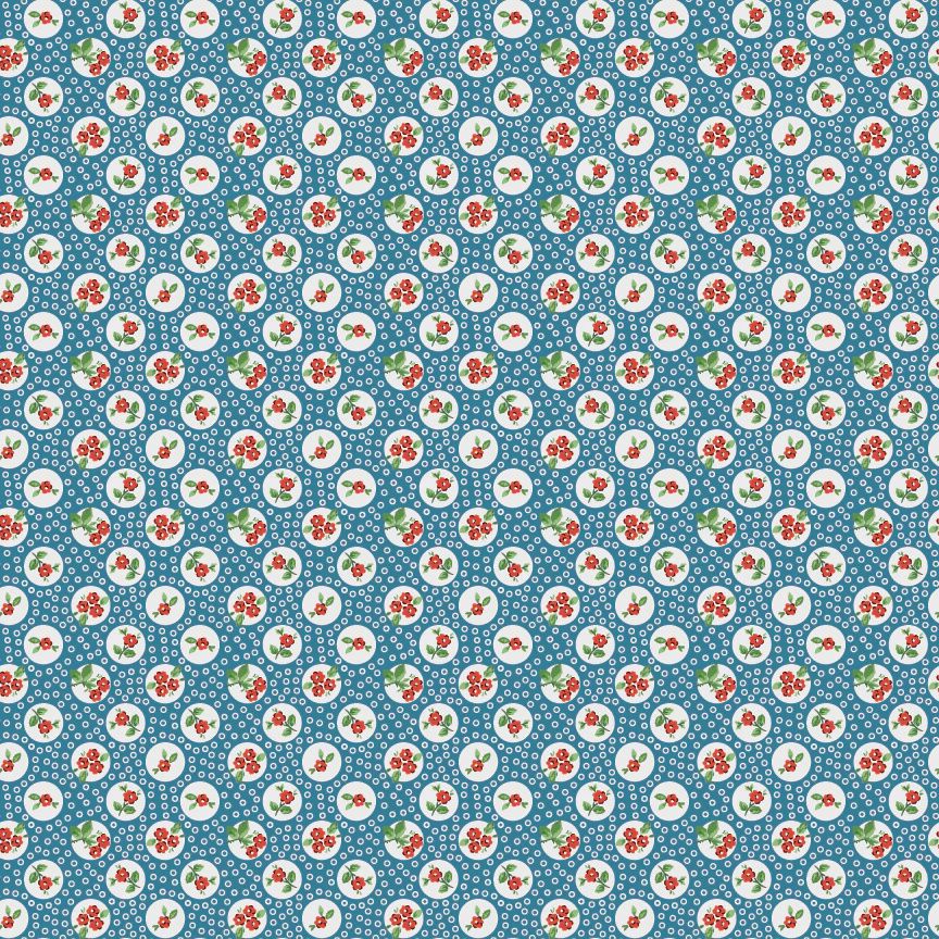 Poppie Cotton Flower Market / Pocket Posies - Blue / 25cm