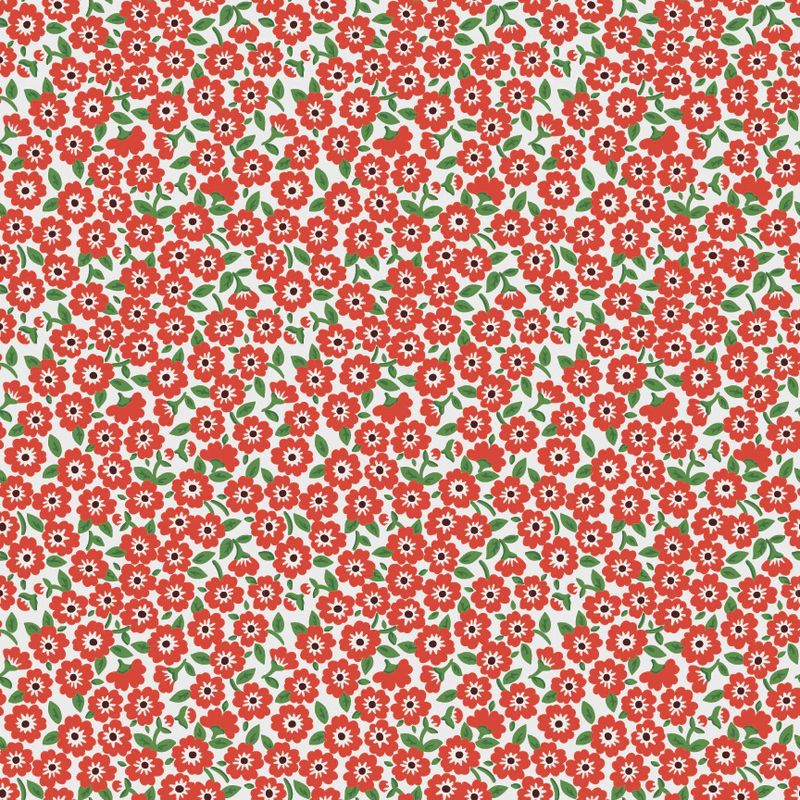Poppie Cotton Flower Market / Forget Me Nots - Red / 25cm