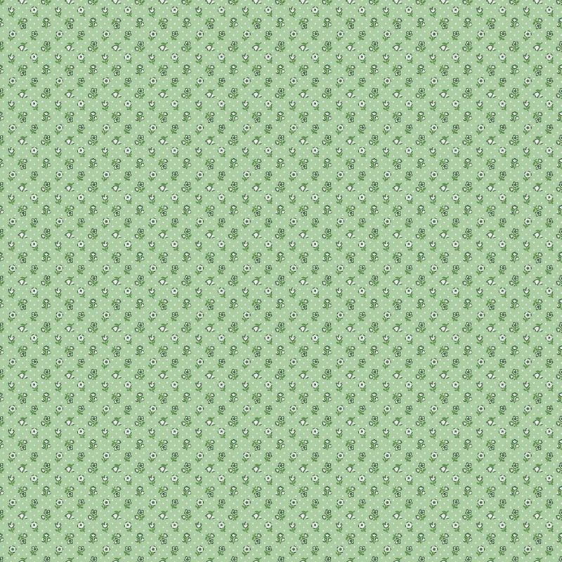 Poppie Cotton Flower Market / Flower Freckles - Green / 25cm