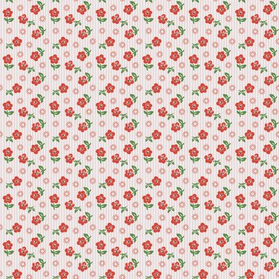 Poppie Cotton Flower Market / Sugar Petals - Red / 25cm