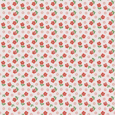 Poppie Cotton Flower Market / Sugar Petals - Red / 25cm