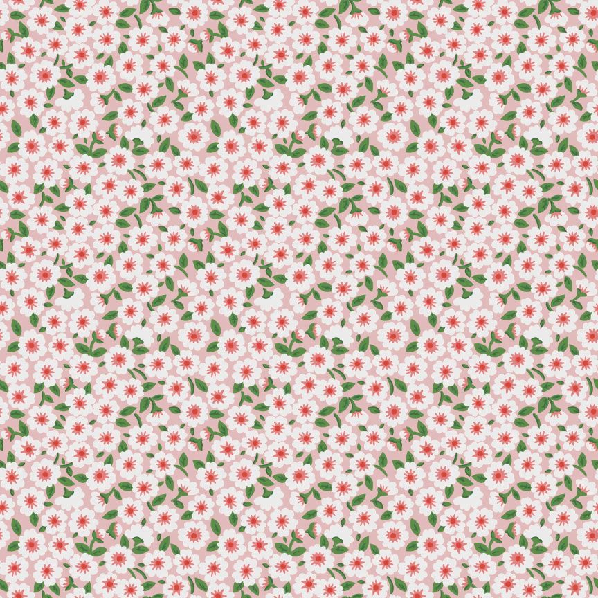 Poppie Cotton Flower Market / Forget Me Nots - Pink / 25cm