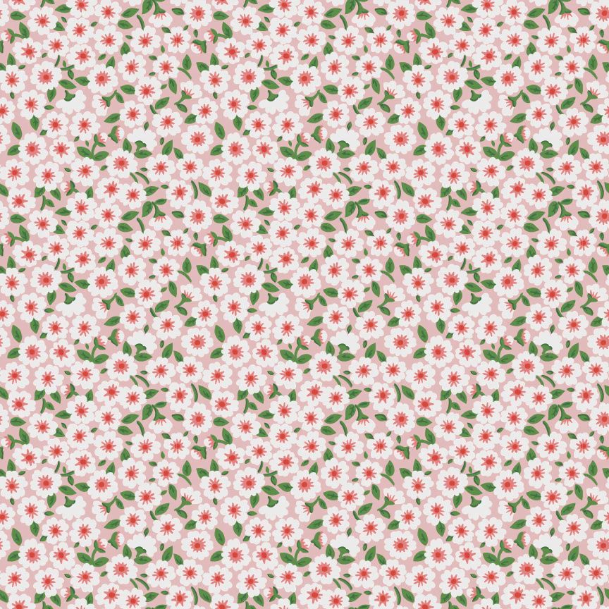 Poppie Cotton Flower Market / Forget Me Nots - Pink / 25cm