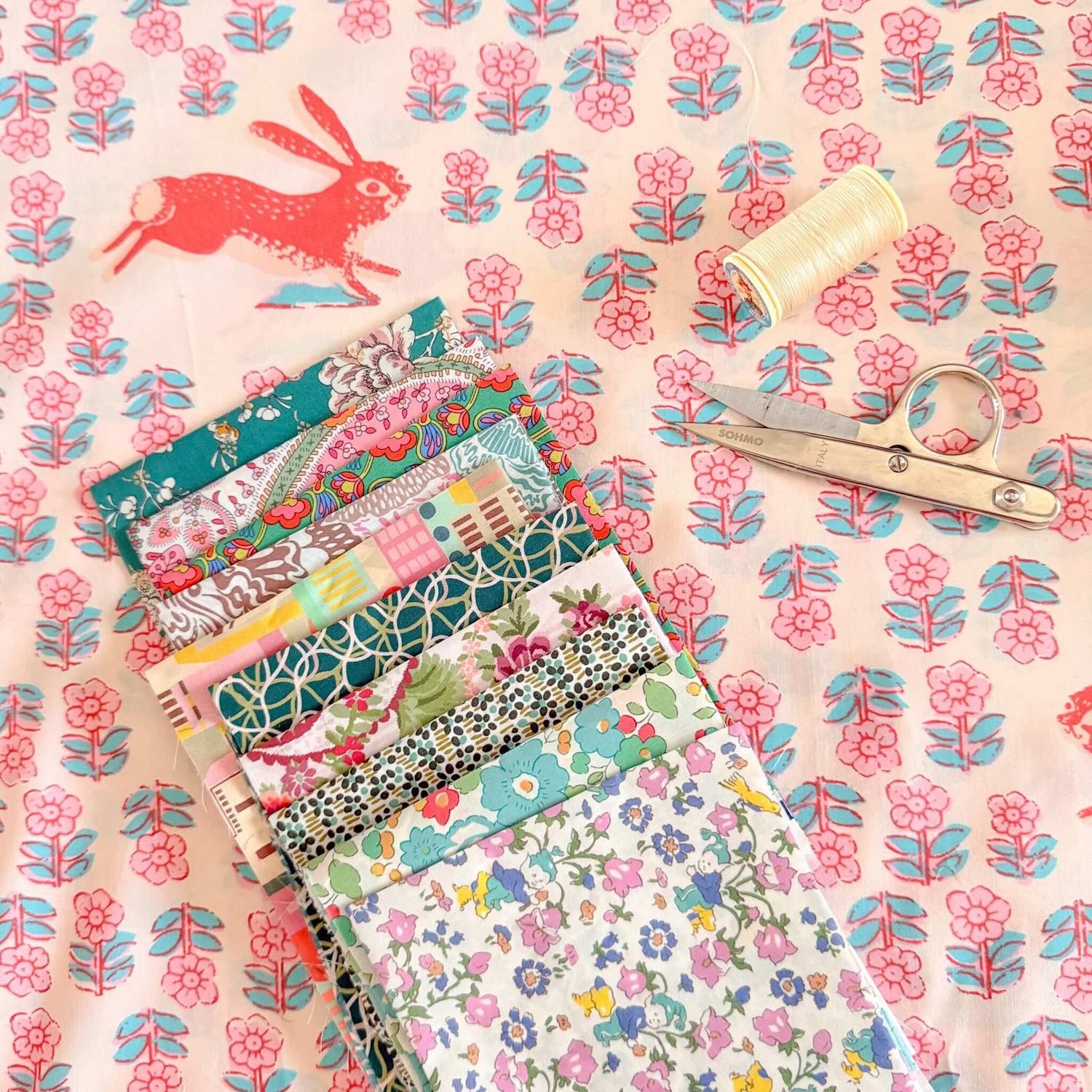 Liberty Tana Lawn Bundle / Teal + Pink