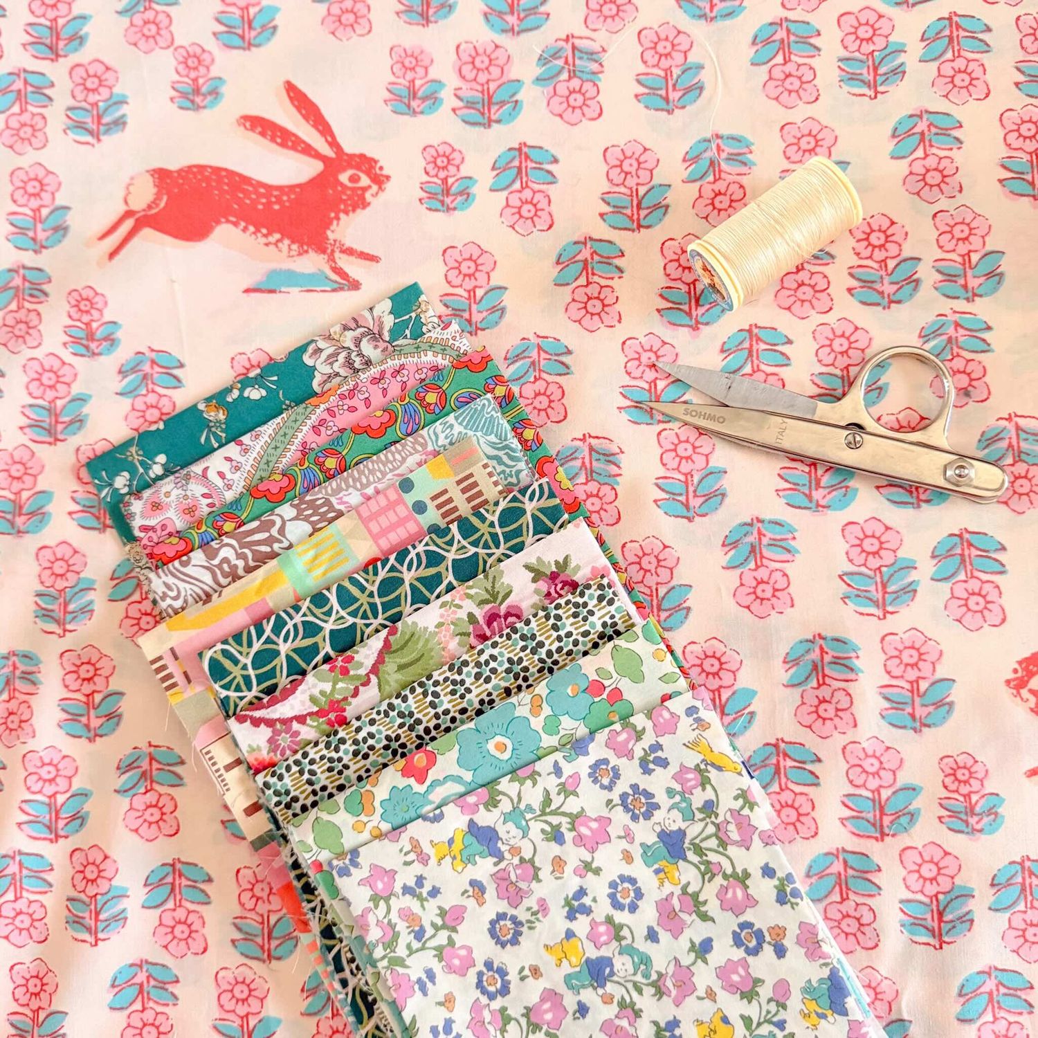 Liberty Tana Lawn Bundle / Teal + Pink