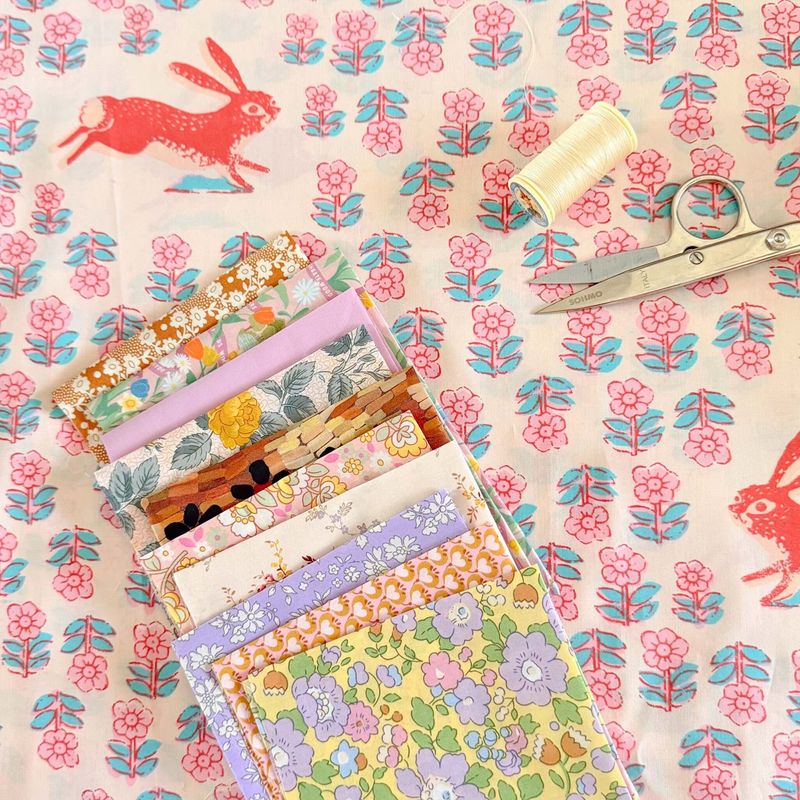 Liberty Tana Lawn Bundle / Purple Pink + Gold