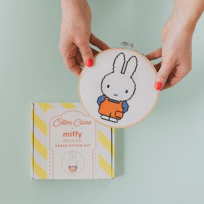 Cotton Clara Cross Stitch Kit / Miffy in Dungarees