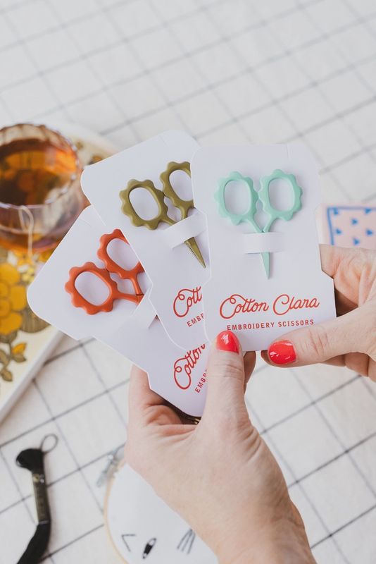 Cotton Clara Sunflower Embroidery Scissors